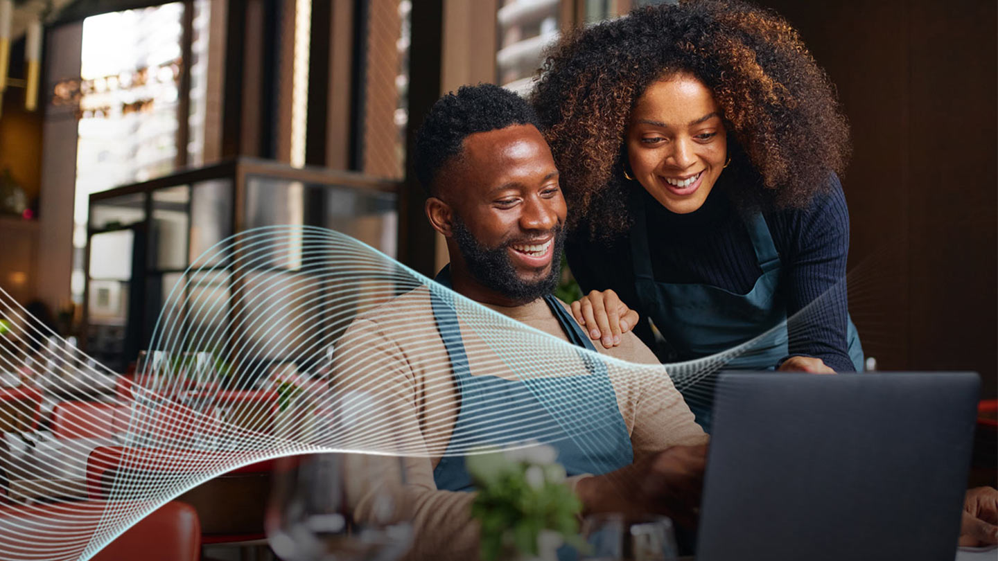 Small business owners using AI